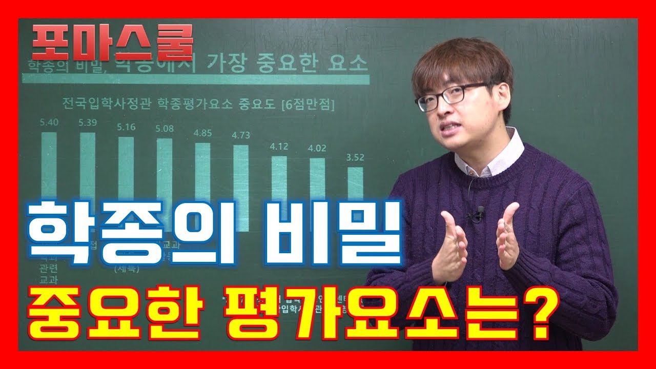 [입시 우문현답] 학종의 비밀, 학종에서 가장 중요한 평가요소는 무엇인가요?