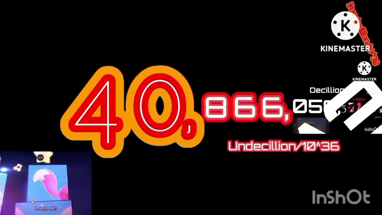 Numbers 0 to 1 Quindecillion with sound effects 