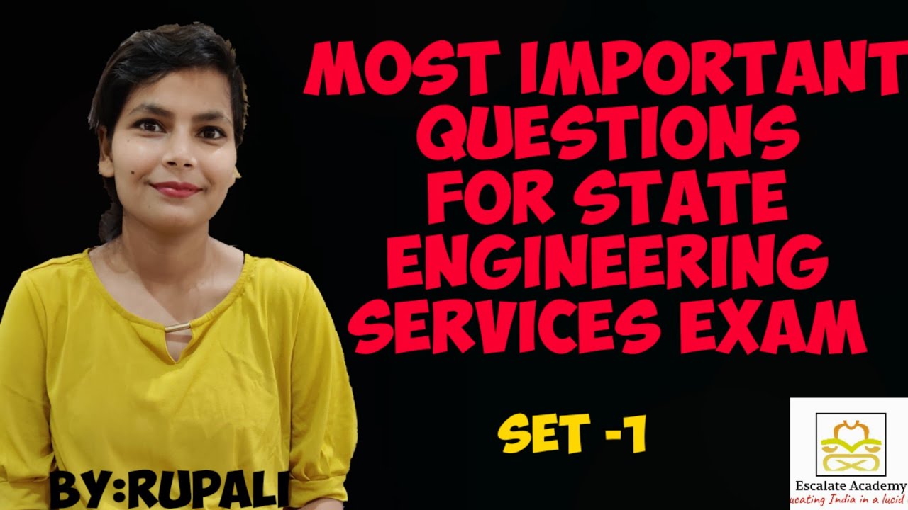MOST IMPORTANT QUESTIONS FOR STATE ENGINEERING SERVICES EXAM (SET-1) #UPPSC AE , BPSC AE... ETC.