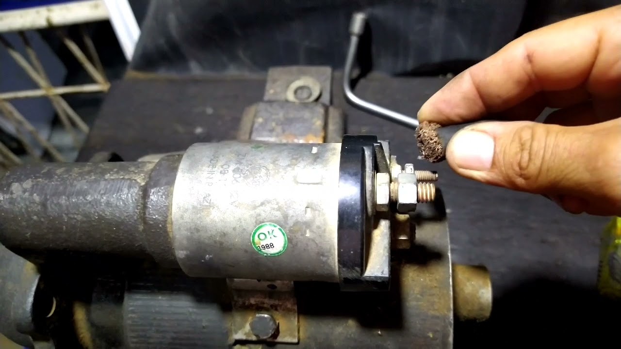 Atenção! cuidado regulagem do parafuso do garfo motor de partida (Perkins)