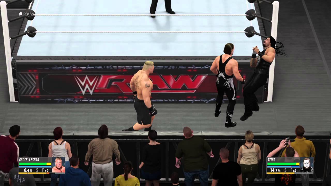 Sting attacks his own manager [WWE 2K16] (One w/Manager Vs. One w/Manager)