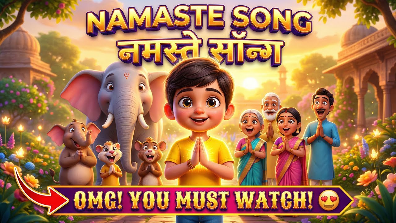 Namaste Song - Good Habits for Kids | अच्छी आदतें | Hindi Nursery Rhymes | Nanhe Sitare