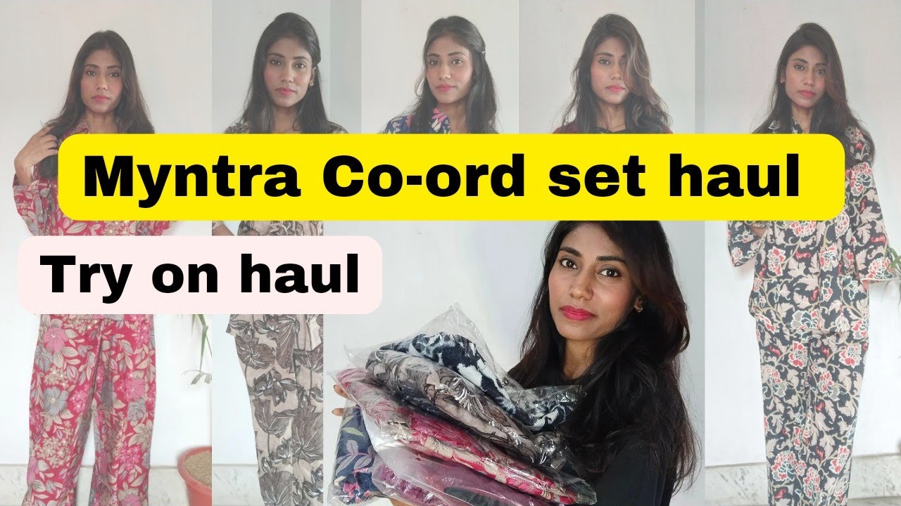 Myntra Co-ord set try on haul 💕 upto 80% - 90% discount #myntra #coordset #tryonhaul2024