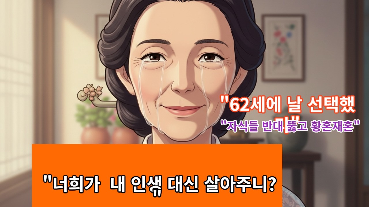 너희가 내 인생 대신 살아주니?, #황혼재혼 #휴먼드라마 #가족갈등 #자존감 #노년의사랑 #감동 #한국드라마