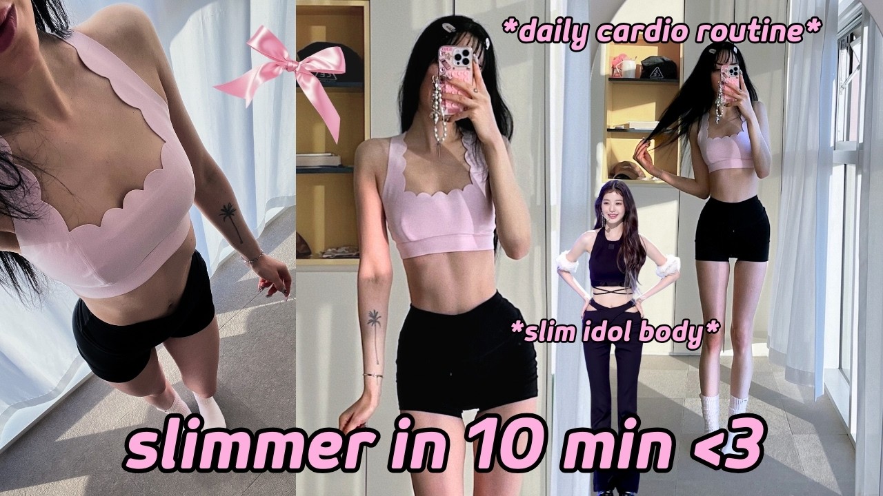 10 min k-pop idol cardio 🐰🎀 daily slim workout to lose weight | 저강도 전신 유산소