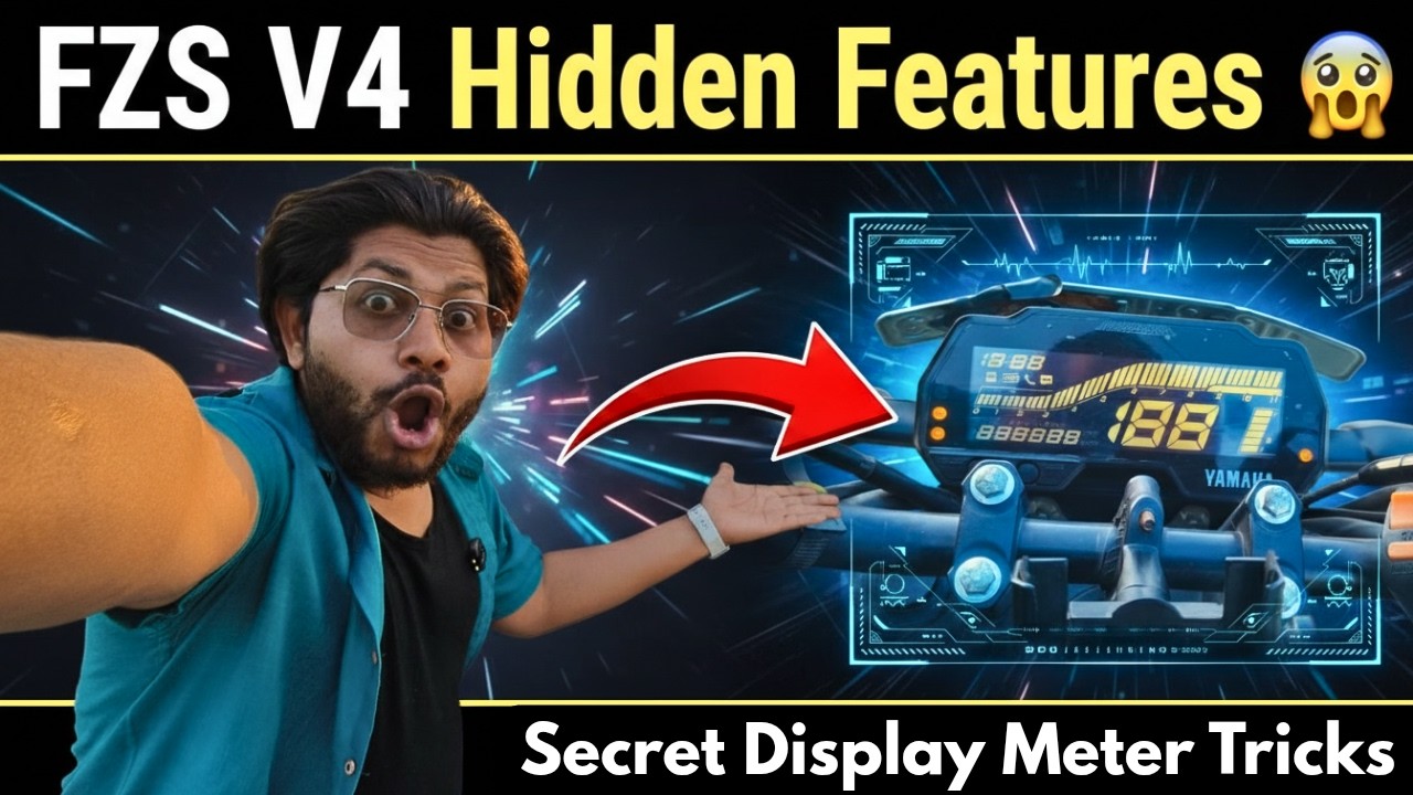 Yamaha FZS V4 Hidden Features 😱 | Secret Console Settings Full Explained Hindi #thehk09rider