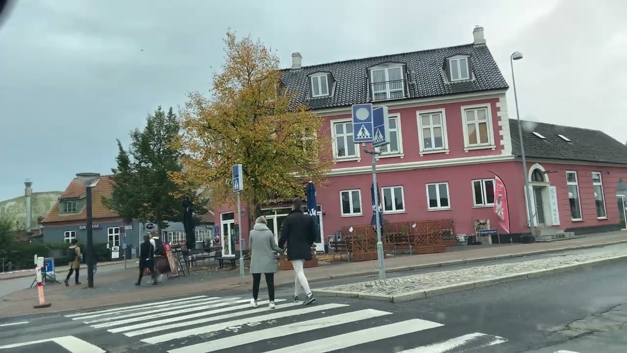 Driving Through Hillerød: Exploring Denmark's Picturesque Cityscape, 4K UHD 60 fps