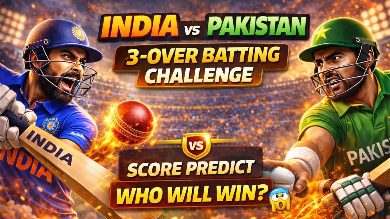 India vs Pakistan 2026 | 3 over batting challenge | India hit big score on board