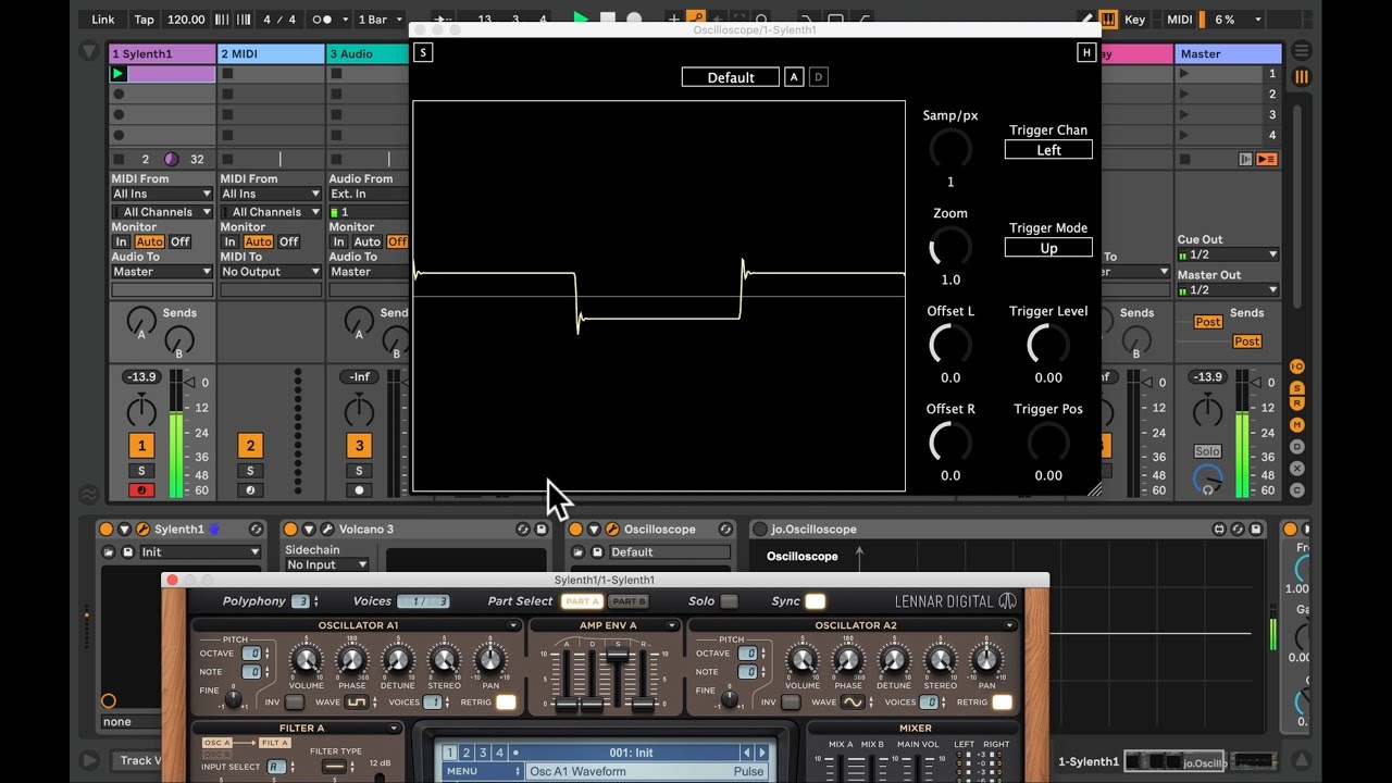 Using an Oscilloscope Plugin to Visualise Synth Waveforms