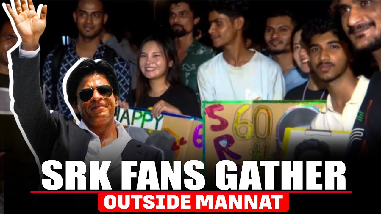 SRK fans gather outside &lsquo;Mannat&rsquo; as King Khan celebrates his 60th birthday | Shah Rukh Khan turns 60