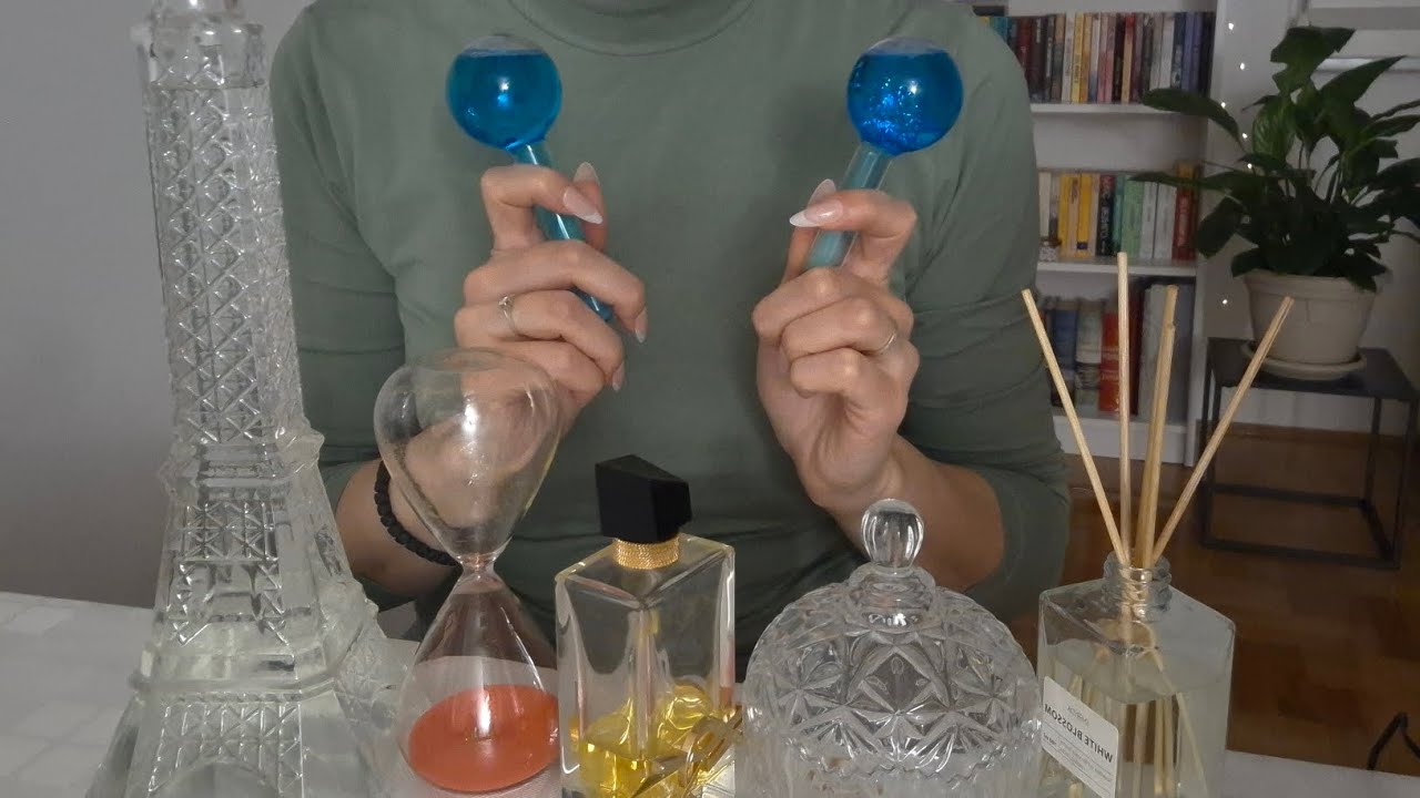 ASMR Tapkanje po staklenim predmetima ✨️ Tapping and Scratching on Glass