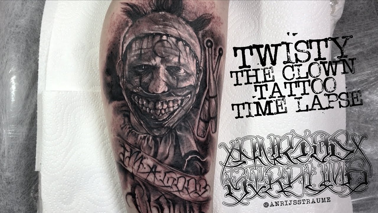 American Horror Story Twisty The Clown Tattoo Time lapse / Spektra Direct / Edge X / Silverback ink