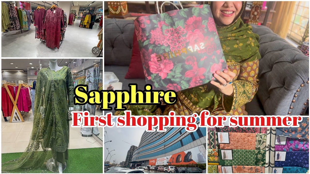 My sapphire first unstitched dresses shopping haul for summer collection 2024