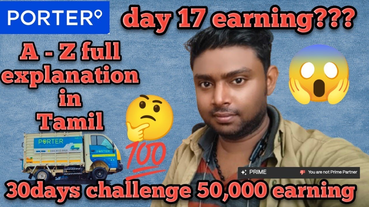 Porter day 17👌30days challenge 50,000 earning/porter daily earning/Porter Office/porter transport 🚚😲