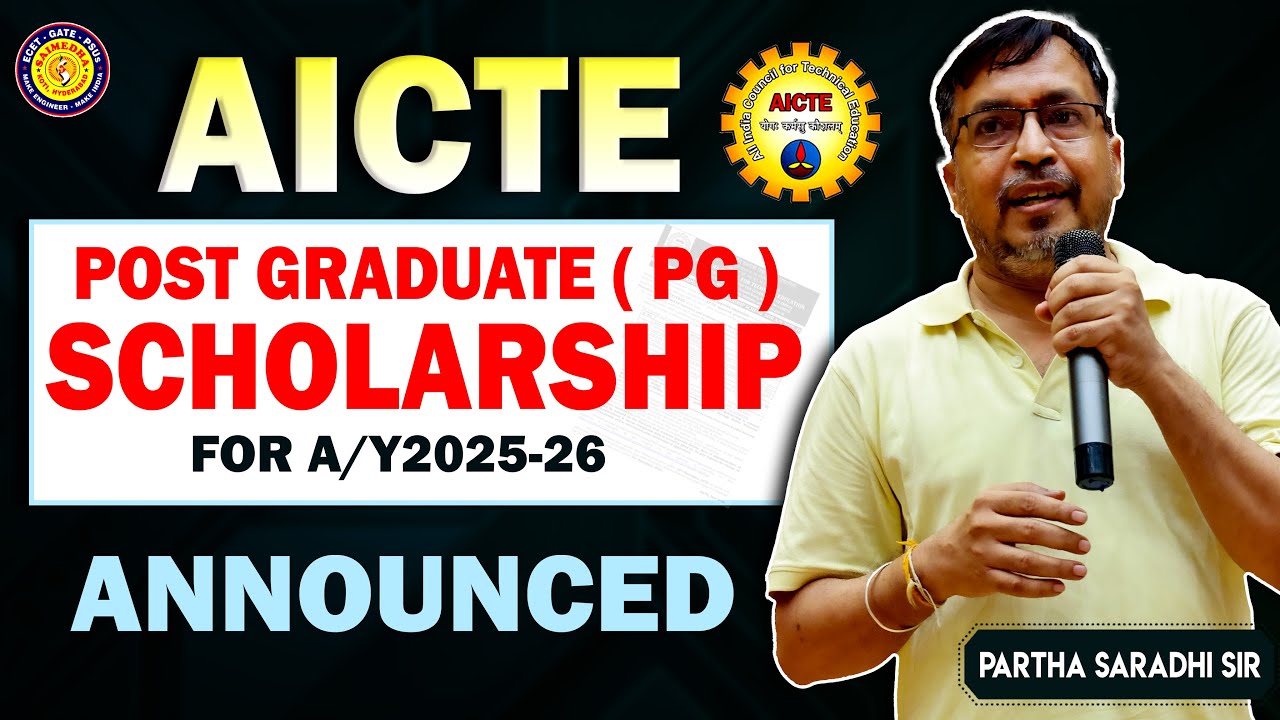 AICTE || POST GRADUATE ( PG ) || SCHOLARSHIP FOR A/Y2025-26 || SAIMEDHA KOTI