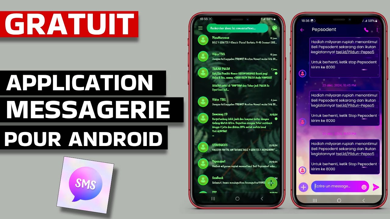 Meilleure Applications Messagerie SMS pour Android