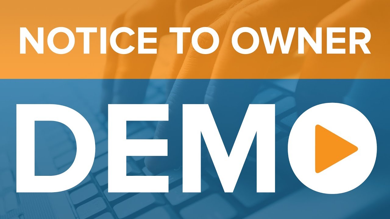 Preliminary Notices - Construction Lien - DEMO