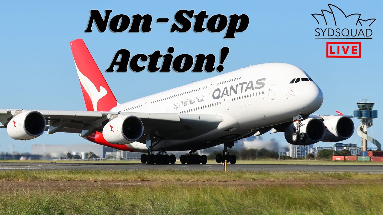 22MINS NON-STOP Plane Spotting @ Sydney Airport! Heavy Takeoff's - SydSquad Live Highlights