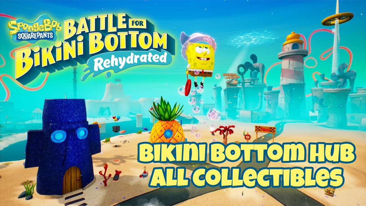 Bikini Bottom Hub 100% Walkthrough | All Socks, Spatulas & Golden Underwear | BFBB Rehydrated