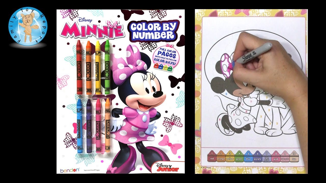 Minnie and Pluto - Disney Minnie Mouse Color by Number Coloring Book -- Family Toy Report