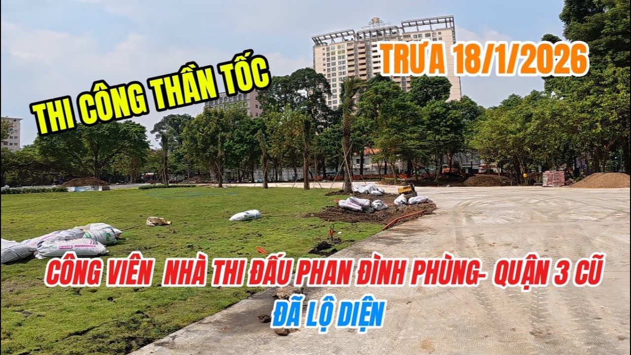 Nhà thi đấu Phan Đình Phùng - Bất ngờ tiến độ thần tốc sau vài ngày thi công chỉnh trang