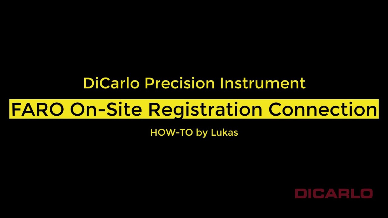 FARO On-Site registration connection
