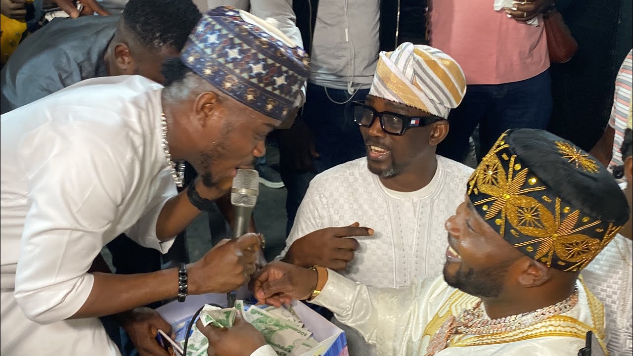 PASUMA SPRAYS BOYE BEST AT HOUSE WARMING PARTY FOR USA SOLDIER FEMI MAJID FAMERY ENTERTAINMENT CEO