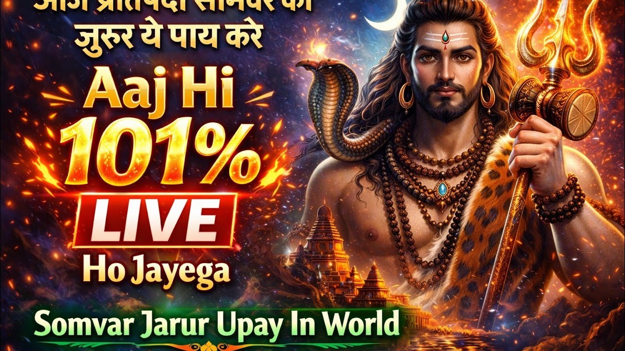 🛑Live 🔥 धन और पुत्र से है परेशान तो सोमवार को जरूर सुन  लो होगी हर परेशानी दूर 🔥 #mahadev