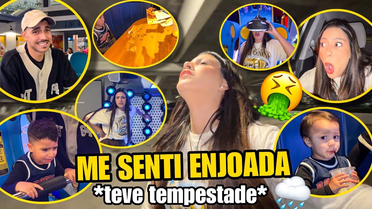 ME SENTI MUITO ENJOADA + TEMPESTADE PERIGOSA!! *UMA NOITE COM A GENTE* 😱🇺🇸🌧️