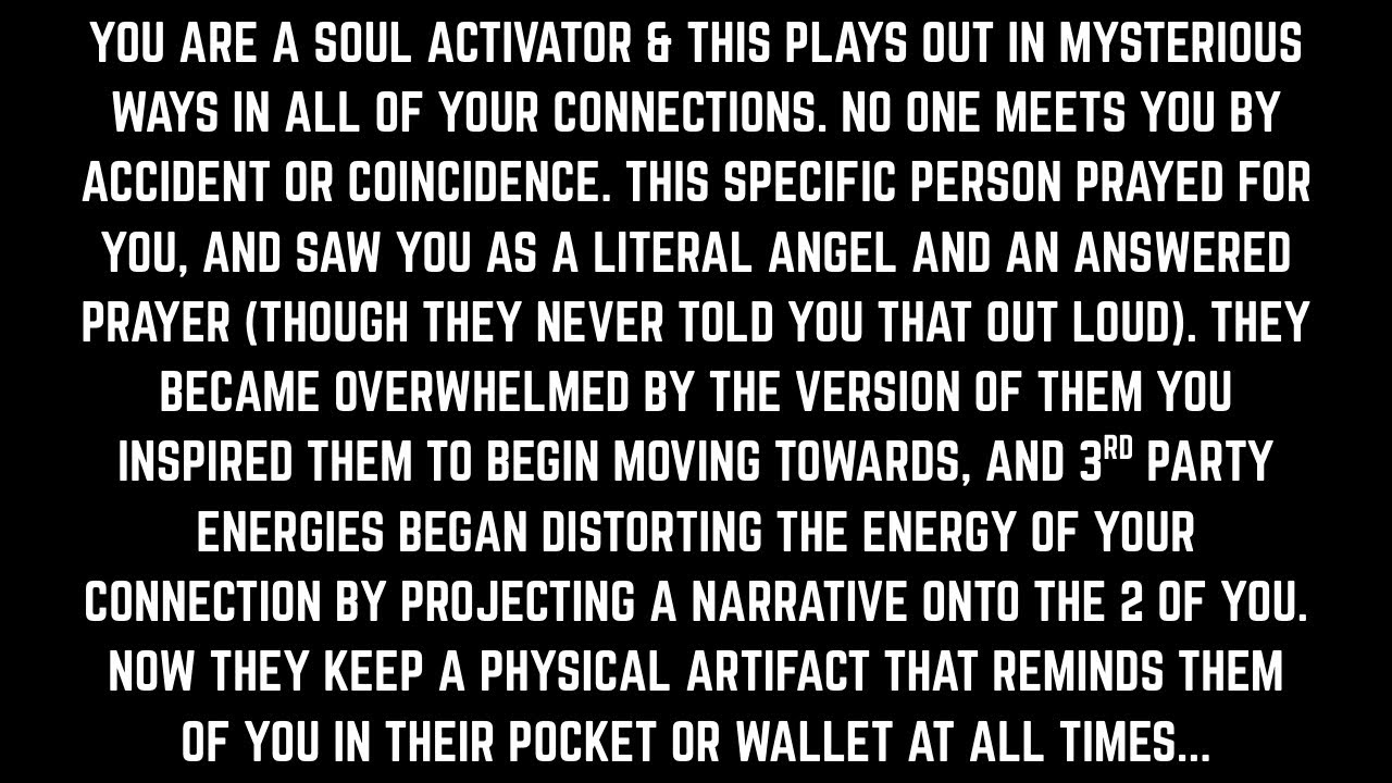 You were this person's soul activator (they didn't meet you by accident)