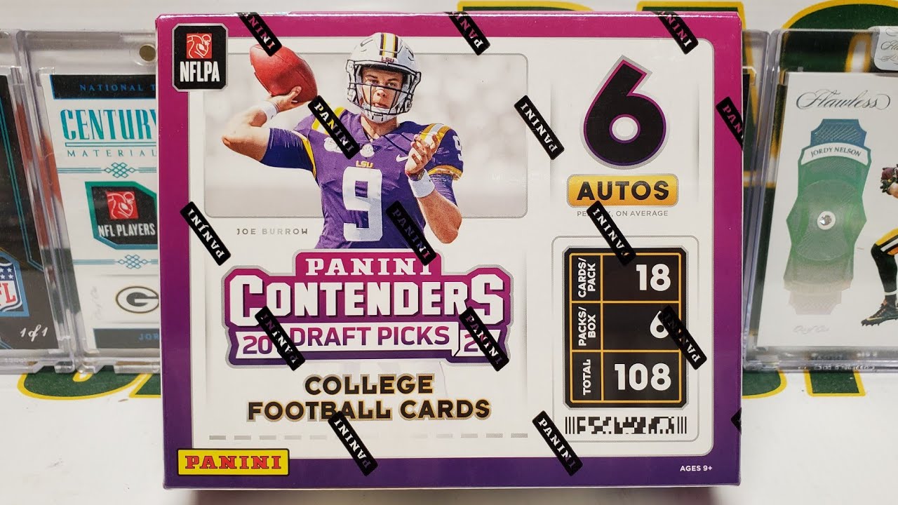 2020 Panini Contenders Draft Picks Football Hobby Box Opening. 6 Autos
