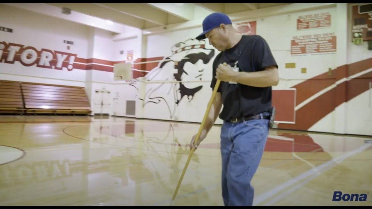Bona SuperCourt® Hardwood Gym Floor Recoating Demo