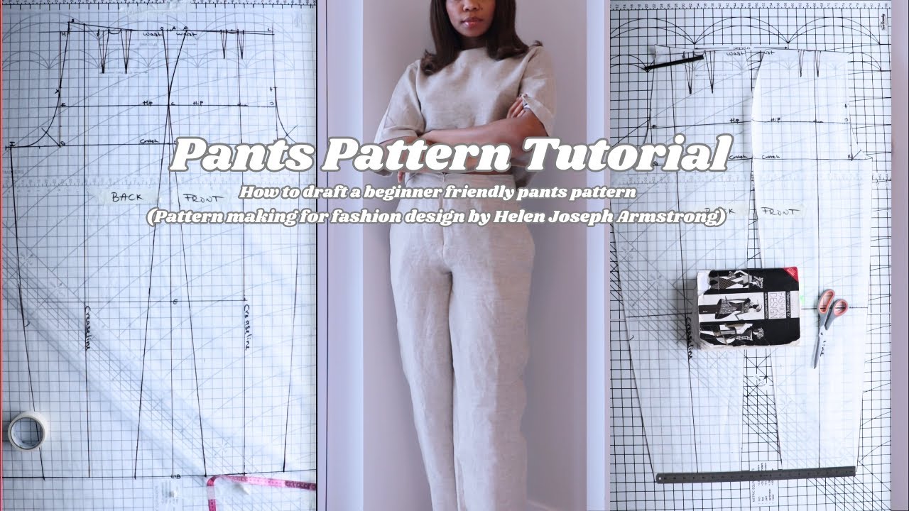 How to draft a pants pattern/ Helen Joseph Armstrong pants pattern Tutorial | Step-by-Step Tutorial