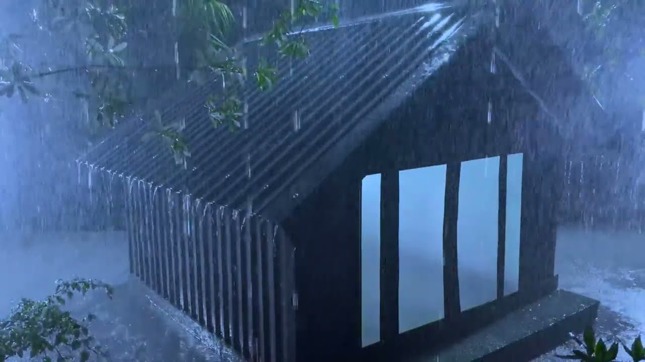 Beat Stress & Goodbye Insomnia | NO ADS| Deep Sleep Instantly With Heavy Rain On Tin Roof