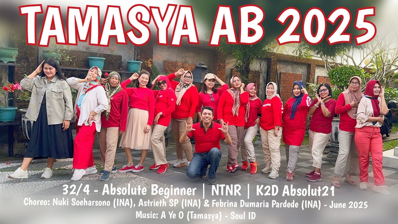 Tamasya AB 2025 Line Dance | Absolute Beginner | Nuki Soeharsono, Astrieth SP & Febrina D. P.