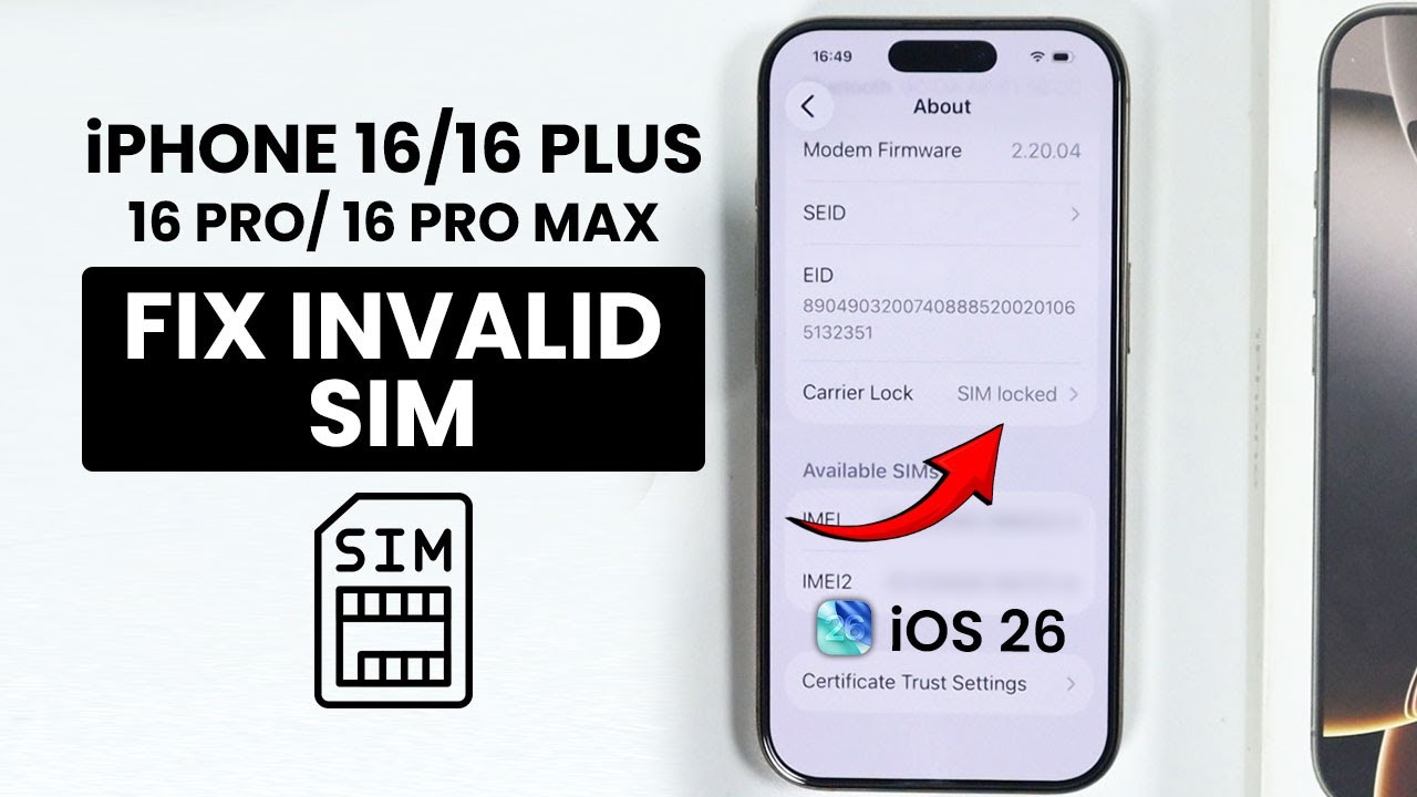How to Fix Invalid SIM Error on iPhone 16 / Pro Max (iOS 26)