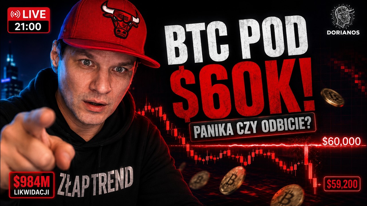 🔴$60K ZŁAMANE &mdash; BTC SPADA DO DOŁKA 2024! NFP +172K A KRYPTO NADAL LECI WD&Oacute;Ł | LIVE 🚨
