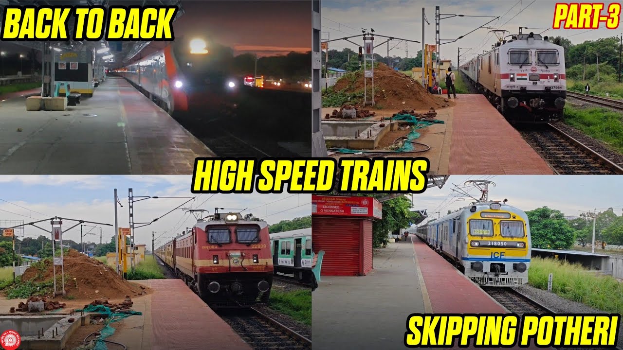 Back-to-Back High Speed Trains Skipping Potheri 🚆💨 | Vande Bharat, Tejas, Nellai | Part 3