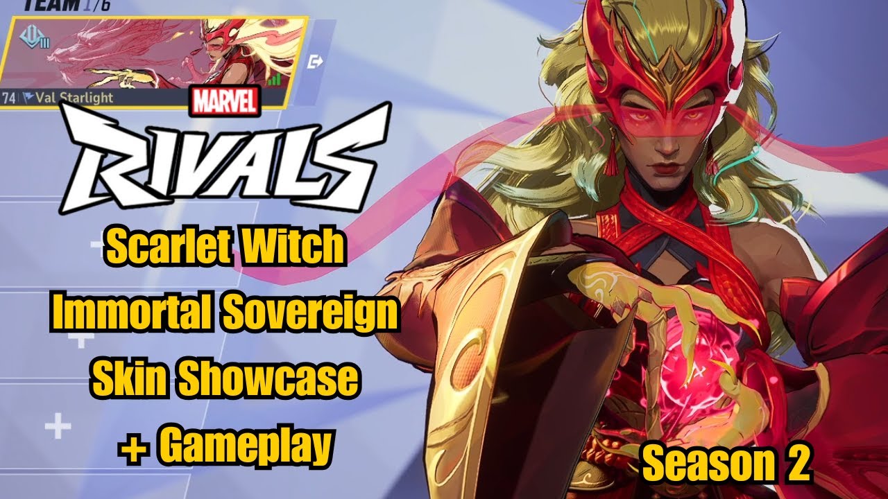 Scarlet Witch | Immortal Sovereign Skin Showcase | Marvel Rivals Gameplay | Season 2