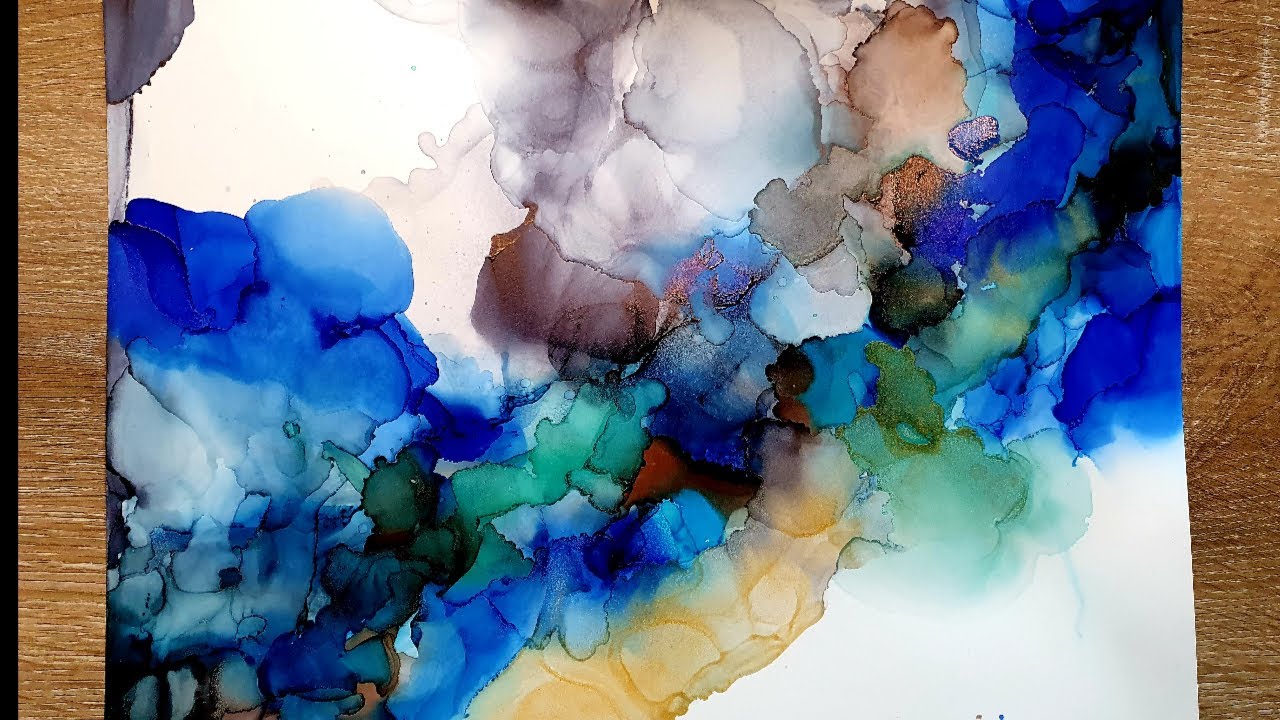 D&eacute;monstration d'Alcohol Ink (encre &agrave; alcool)