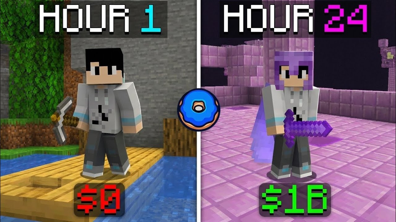 أصعب تحدي على DonutSMP ربح 1B في 24 ساعة