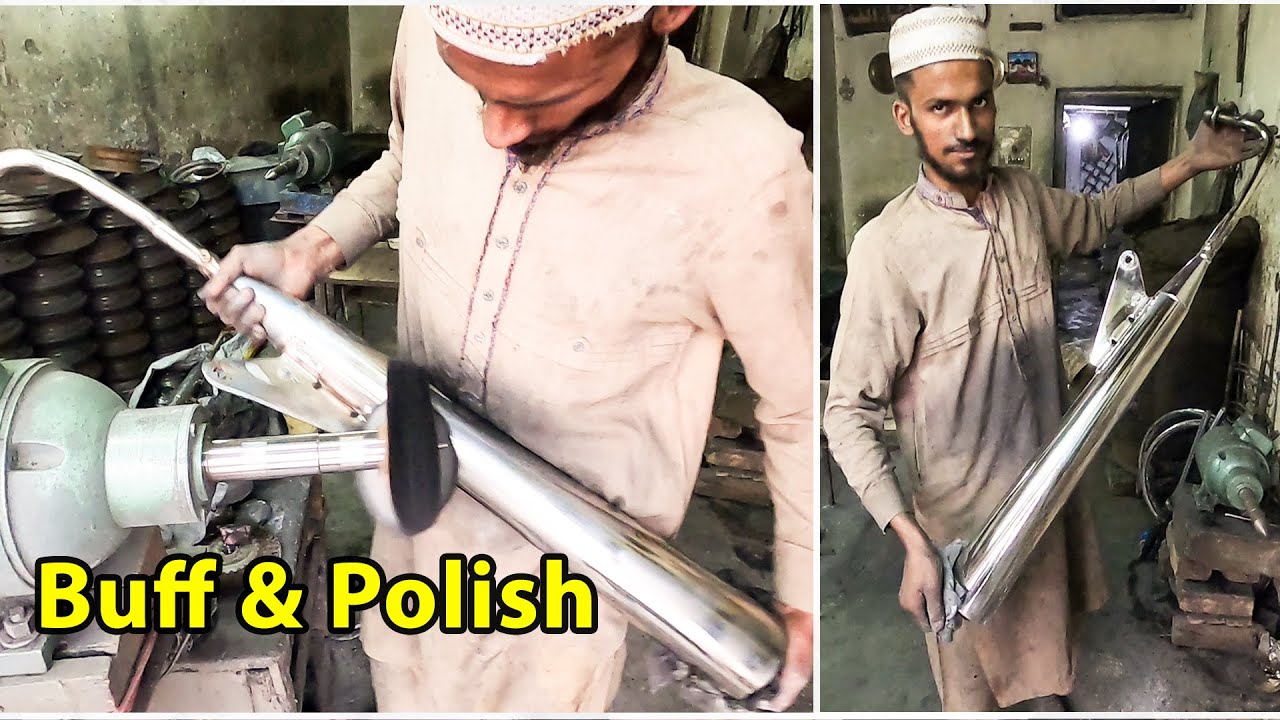 How to Buff & Polish | Polishing Rusted Bike Silencer | Amazing Technique | Secret Skills