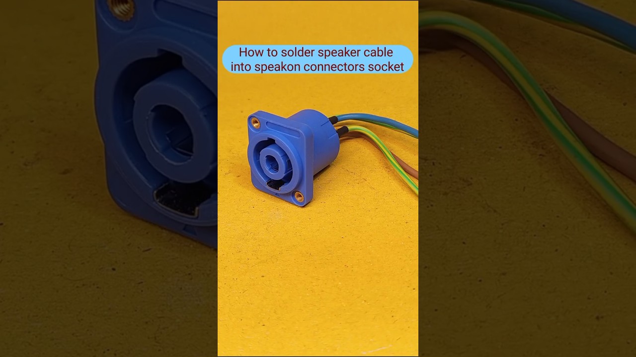 How to solder speaker cable into speakon connectors socket