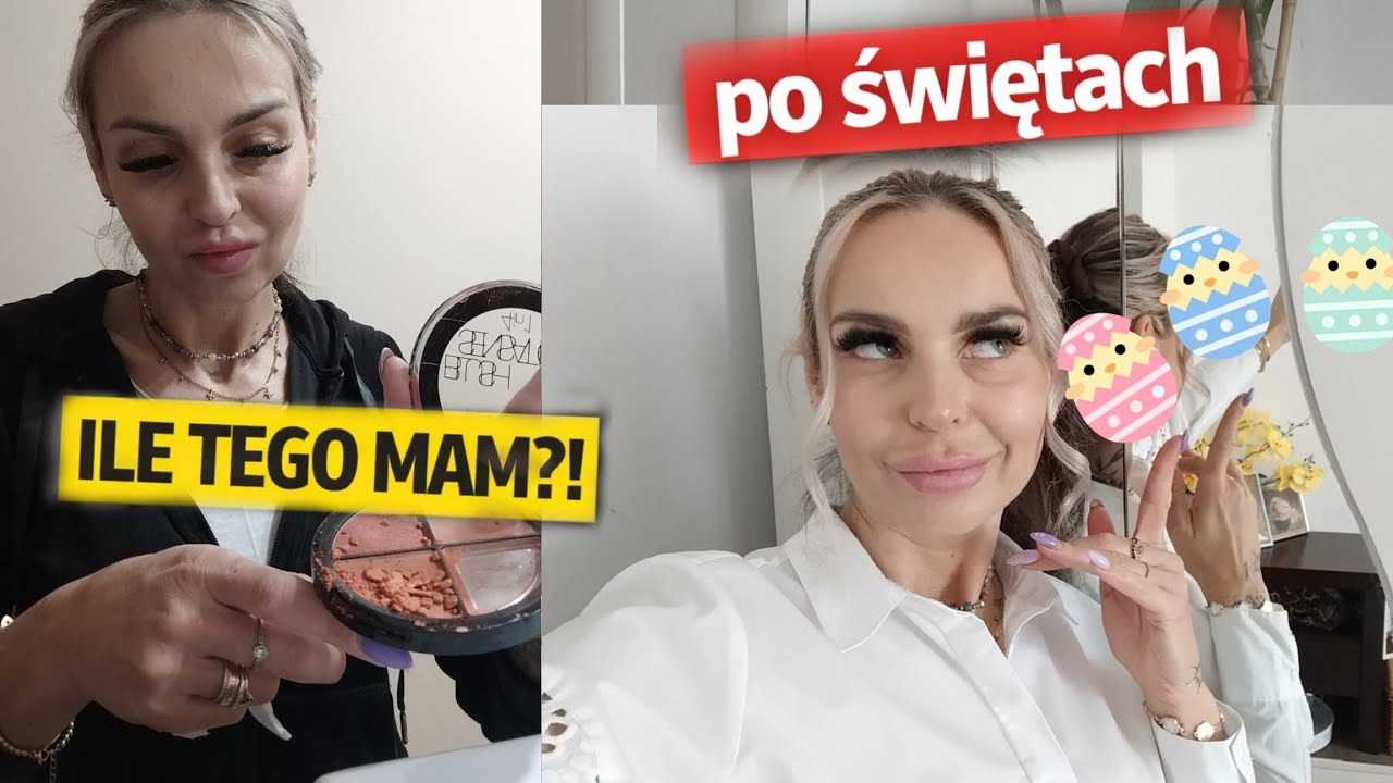 TYLE PRZYGOTOWAŃ A ŚWIĘTA JUŻ MINĘŁY🐰 SPRZĄTAM KOSMETYKI