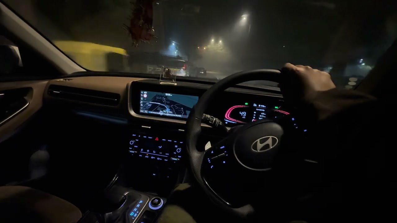 HYUNDAI ALCAZAR FACELIFT’s Crazy 16+ Mileage In city!! Delhi winters! Night Drive
