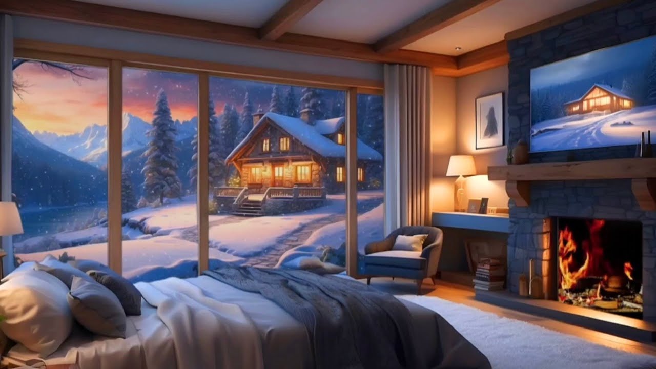    “Relaxing Winter Ambience 🔥 Fireplace and Snow Sounds for Deep Sleep & Relaxation”