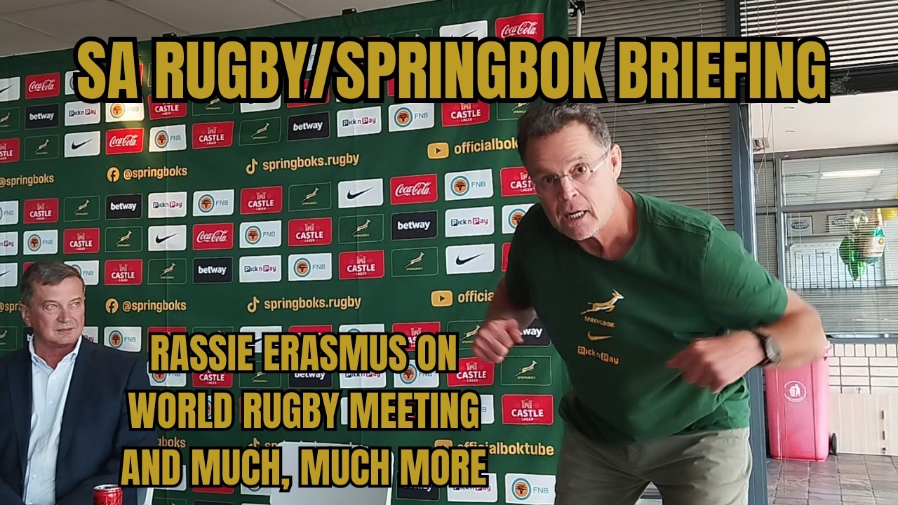 SPRINGBOKS:  Rassie gives an update on the World Rugby meeting and more at briefing