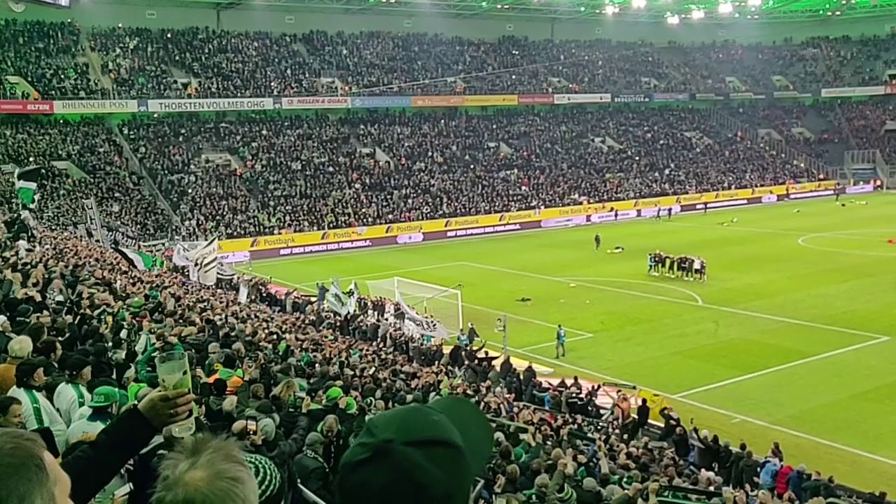 Party im Borussia Park bei und nach 2-1 Sieg gegen Bayern (7. Dez. 2019)