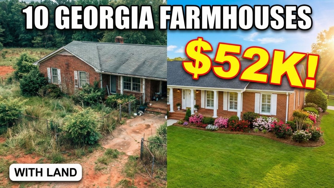 10 Dirt-Cheap Georgia Farmhouses with Acreage | Real Estate Hidden Deals you can buy right now!