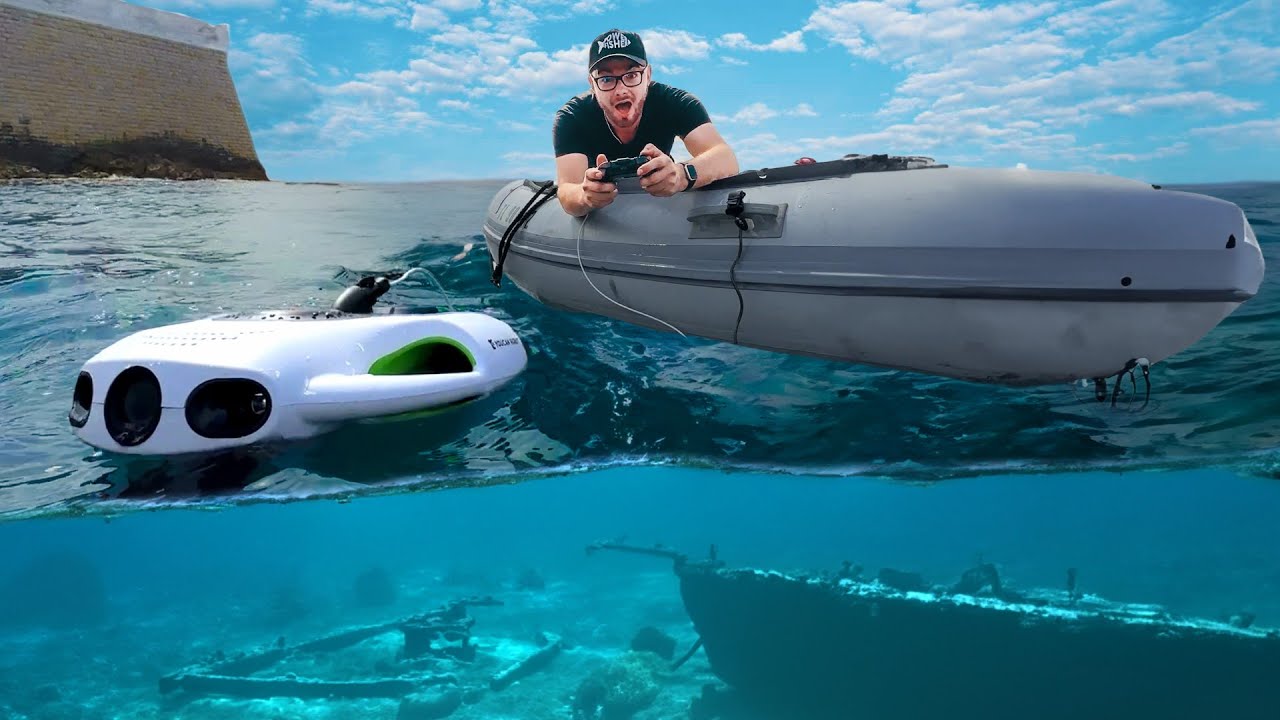 JE TESTE UN DRONE SOUS MARIN ! (je visite une épave de bateau)